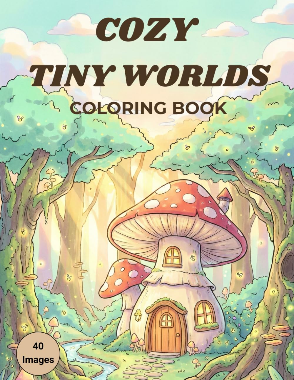 Cozy Tiny Worlds Coloring Book: A Whimsical Collection of Mushroom Houses, Magical Interiors, and Secret Hideaways for Stress Relief and Relaxation