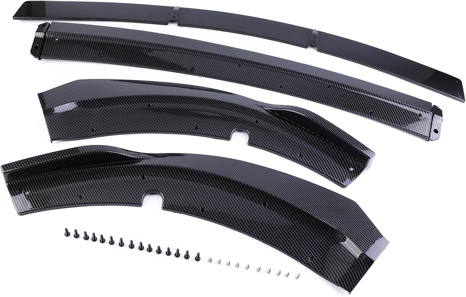 Front Bumper Lip Splitter Spoiler Body Kit Carbon Fiber Style, Compatible with Dodge Charger 2015 2016 2017 2018 2019 2020 2021 2022 2023, Front Bumper Lip Splitter Trim Protection
