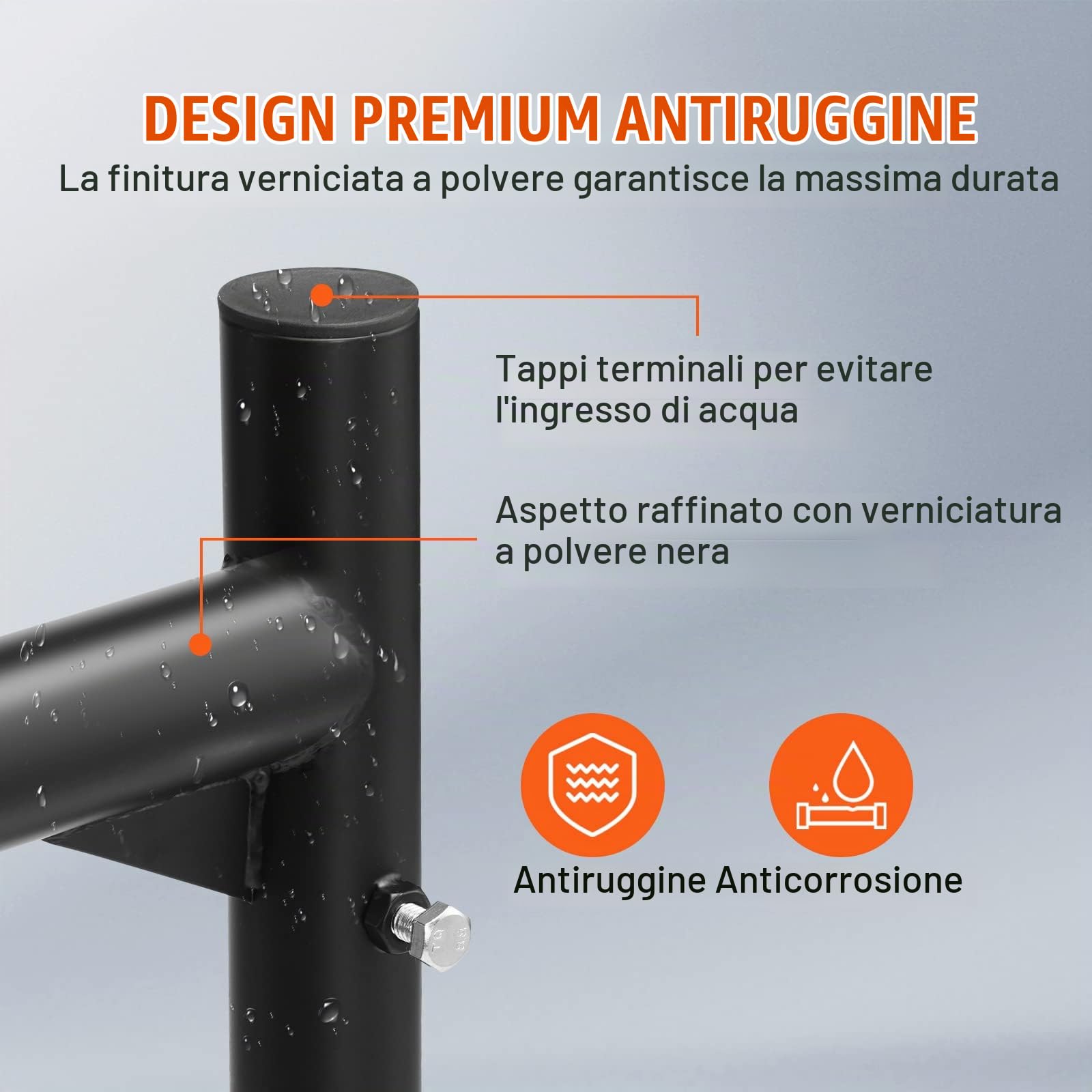 VEVOR Portascala per Camion, Estensibile da 46-71 Pollici, Portascala in Acciaio con Capacità di 800 libbre, Portascala per Camion per Carichi Pesanti per Kayak, Tavola da Surf, Legname