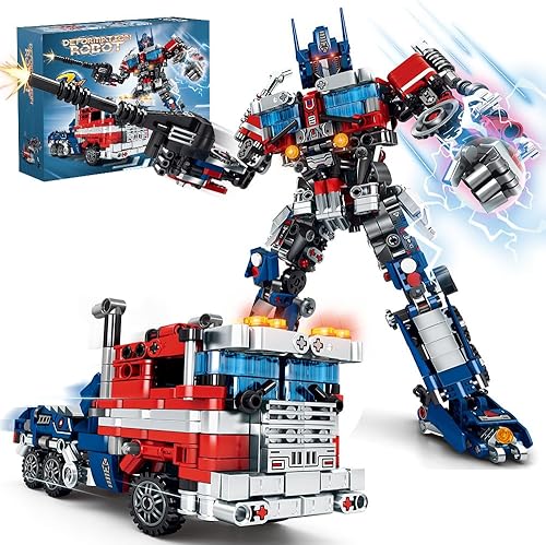 Mesiondy Juego de juguetes de construcción de robot transformable, juguetes educativos STEM de construcción, kit de construcción de robot