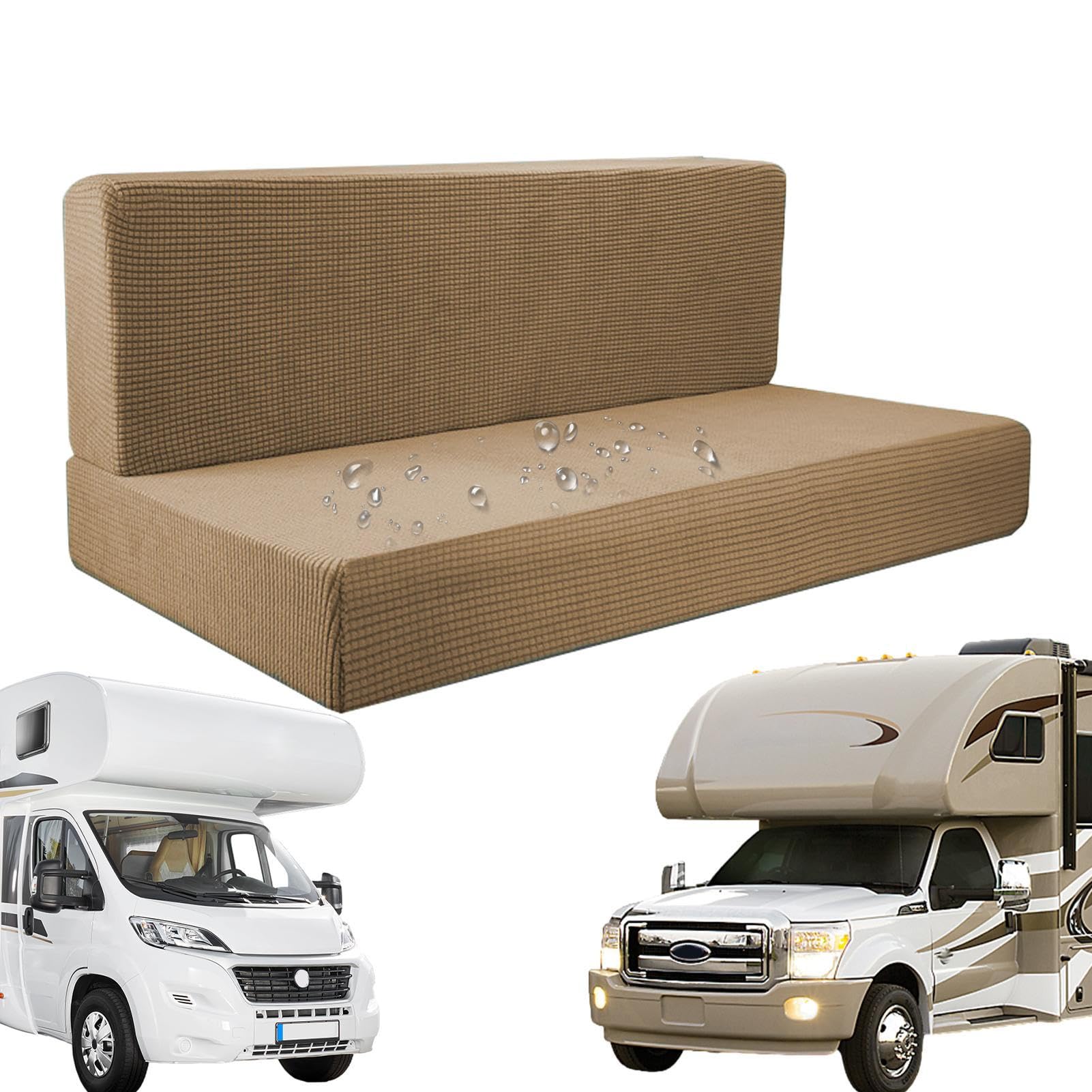 Funda para sofá de caravana, impermeable, elástica, lavable a máquina, funda protectora para futón, protector de muebles para sofá sin brazos