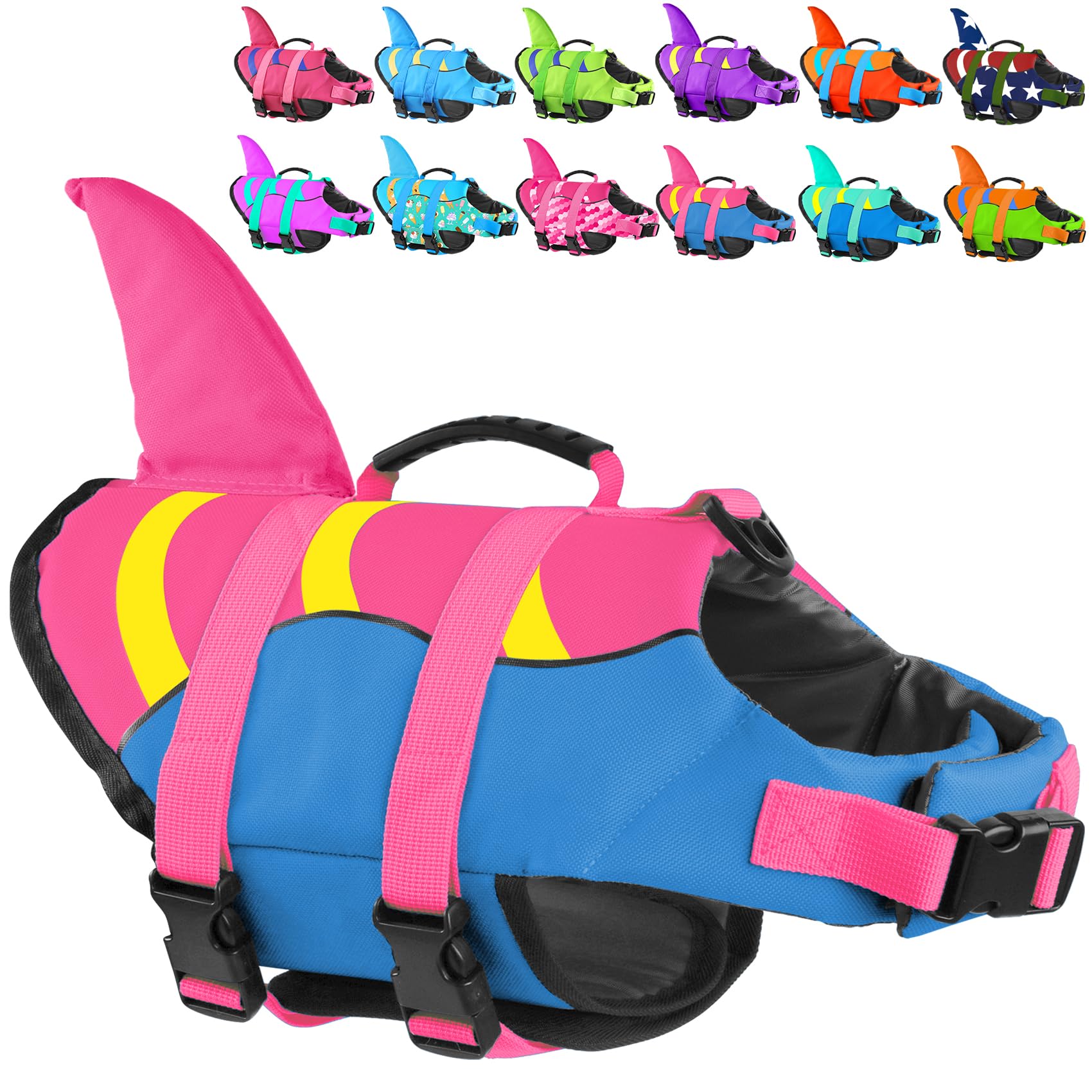 Fragralley Shark Fin Dog Life Jacket,