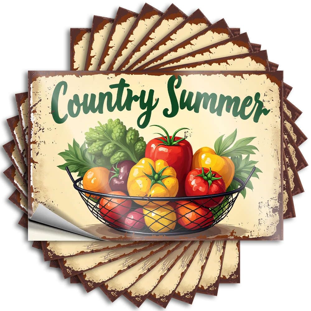 Decal Love, Gamers Cover Country Summer Fruits and Vegetables Basket | Christmas(12X18CM)