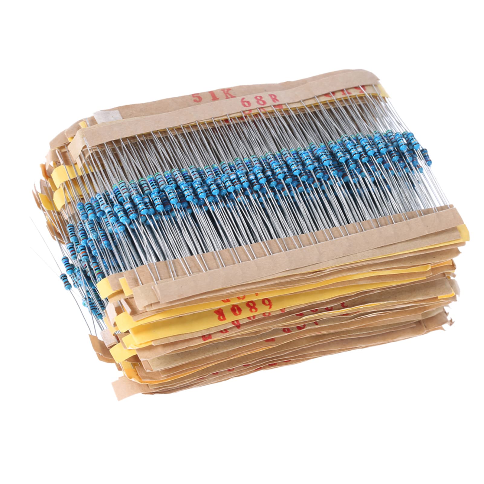 Irovami 2000pcs 1/4W 100 Values 1 ohm to 1M ohm Metal Film Resistors Assortment Kit Electronic Components-image-30