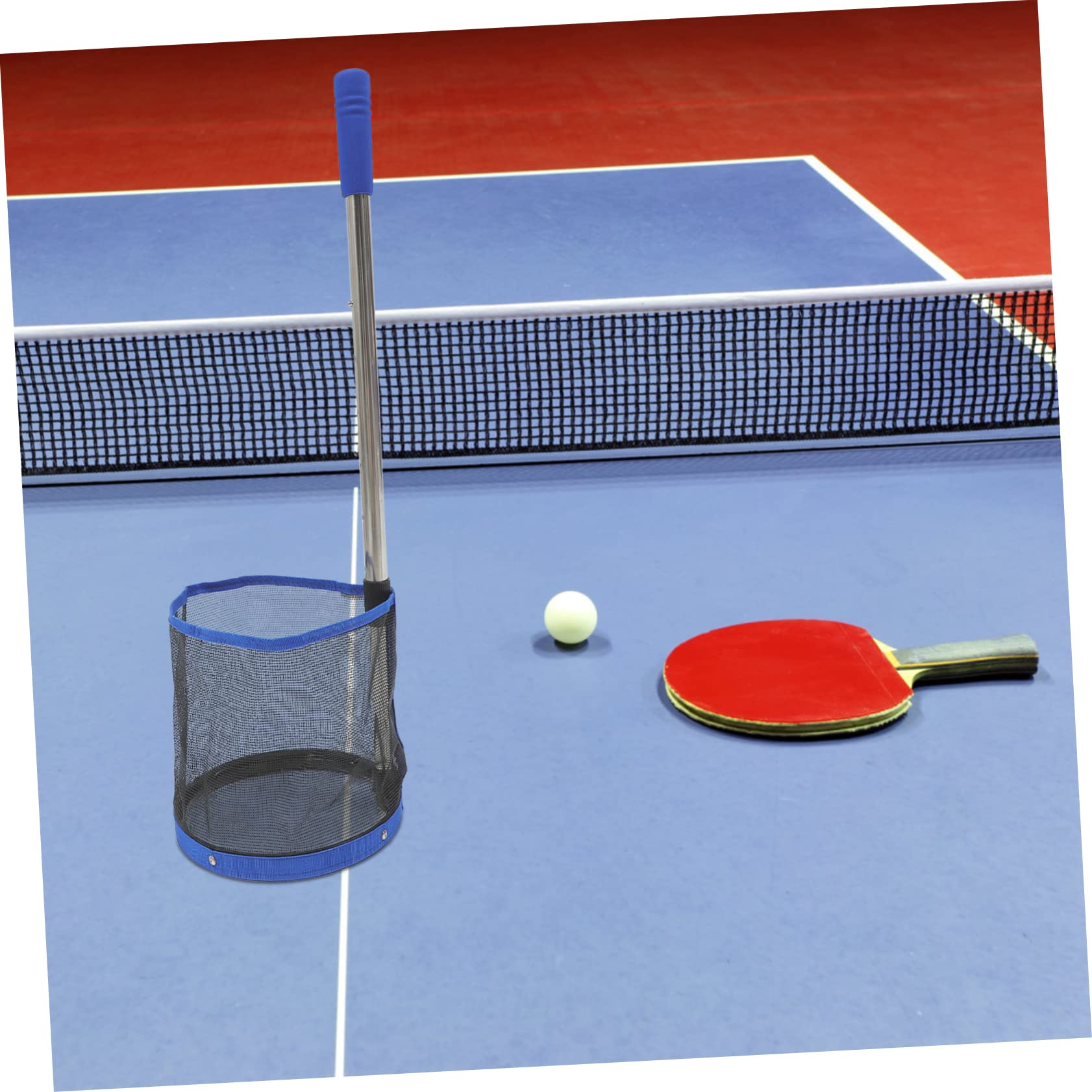 Raccoglitore Palline Ping Pong per Allenamento, Capacità 120 Pezzi | Acciaio Inossidabile, Blu, Leggero e Raccoglie, Accessorio Tennis per Uso Sportivo