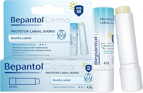 Bepantol Derma Protetor Labial Diário, Hidratante Labial FPS 50, 4,5g