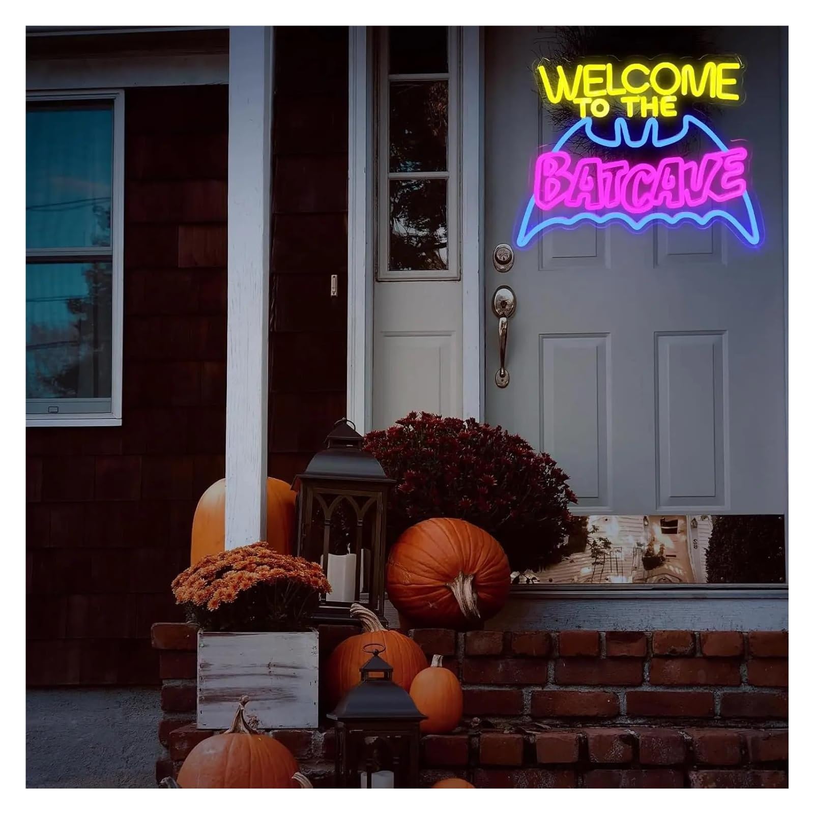 Insegna al Neon LED Insegna Al Neon WELCOME TO THE BATCAVE Dimmerabile Tramite USB Per Sala Giochi, Bar, Soggiorno, Caverna Dell'uomo, Decorazione Da Parete Per Feste, 44x33cm