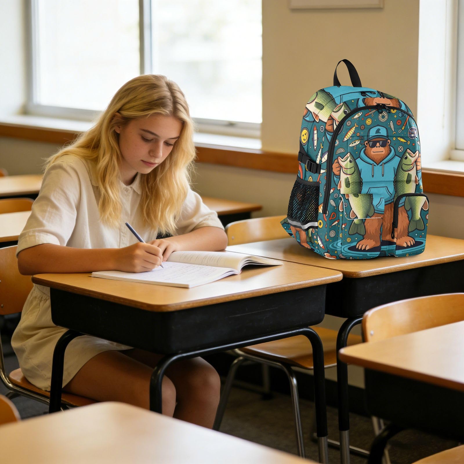 Reiserucksack, Cartoon-Design, coole Angel-Gorilla-Schultasche für Teenager, Jungen