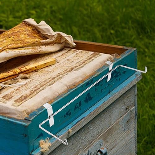 Miniatura 2 de DOITOOL Soporte de marco de colmena de acero inoxidable - Soporte de marco de apicultura duradero para marcos de colmena de 17.71 x 5.51 pulgadas,