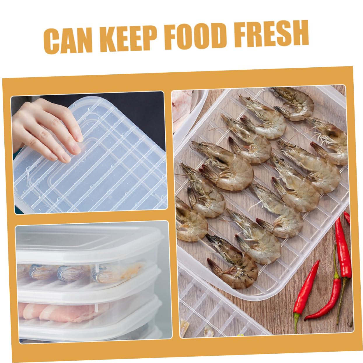 Ciieeo 8 Pz più croccante contenitore con coperchio supporto per la pancetta contenitore cucina contenitore ermetico contenitori per il pranzo all'aperto portapancetta per