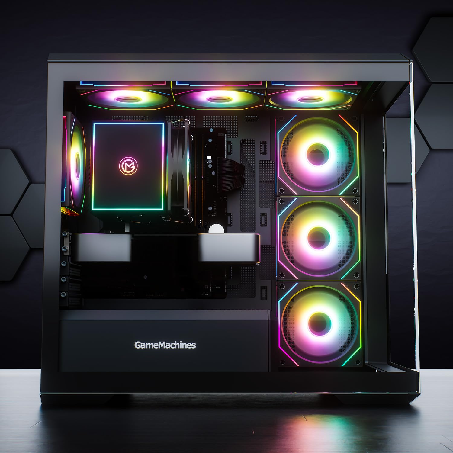 GameMachines Fury - Gaming PC - AMD Ryzen 7 5700X - GeForce RTX 5060 Ti - 1TB SSD - 32GB DDR4 - WLAN - Win 11 Pro