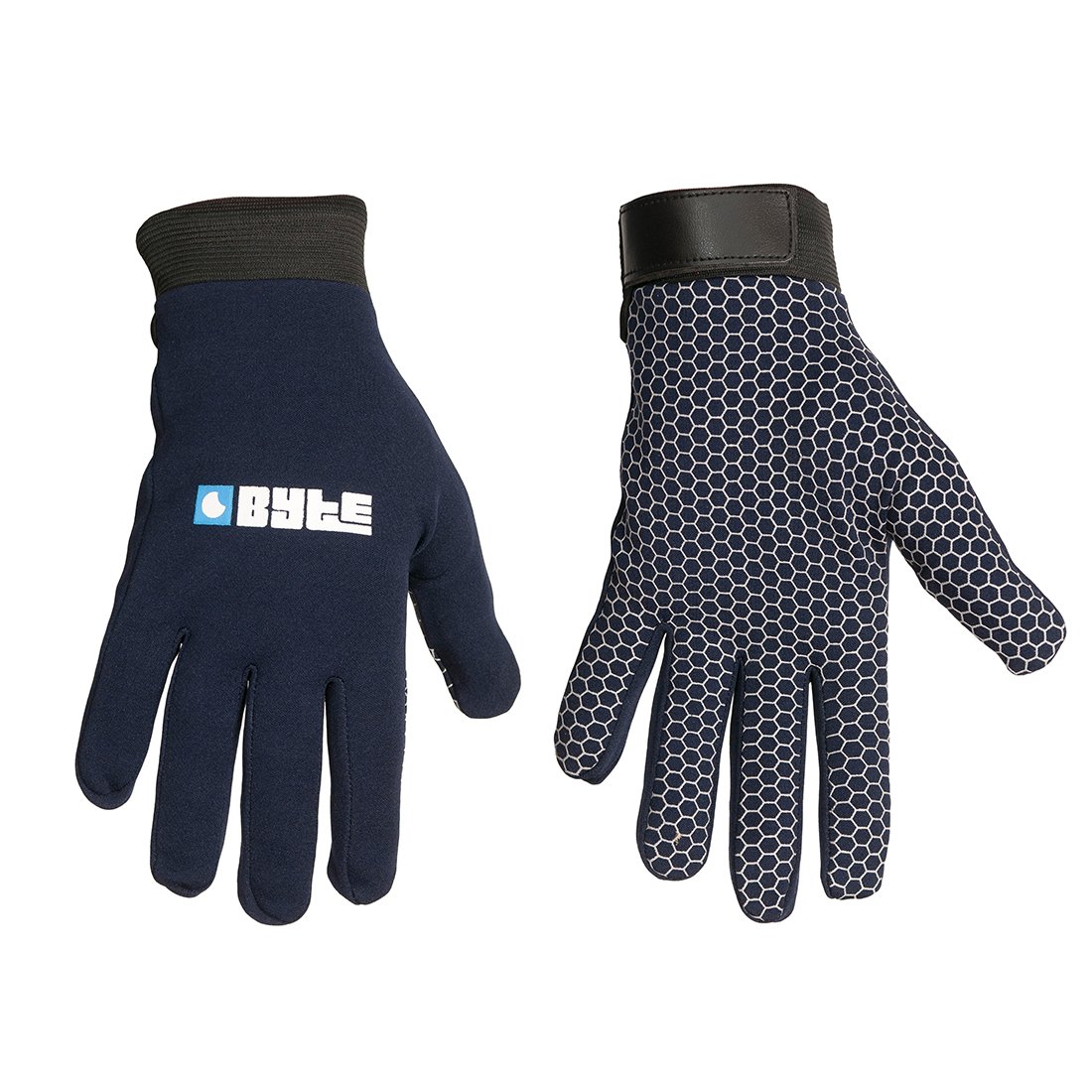 Byte Field Hockey Skinfit Gloves (Navy, L)