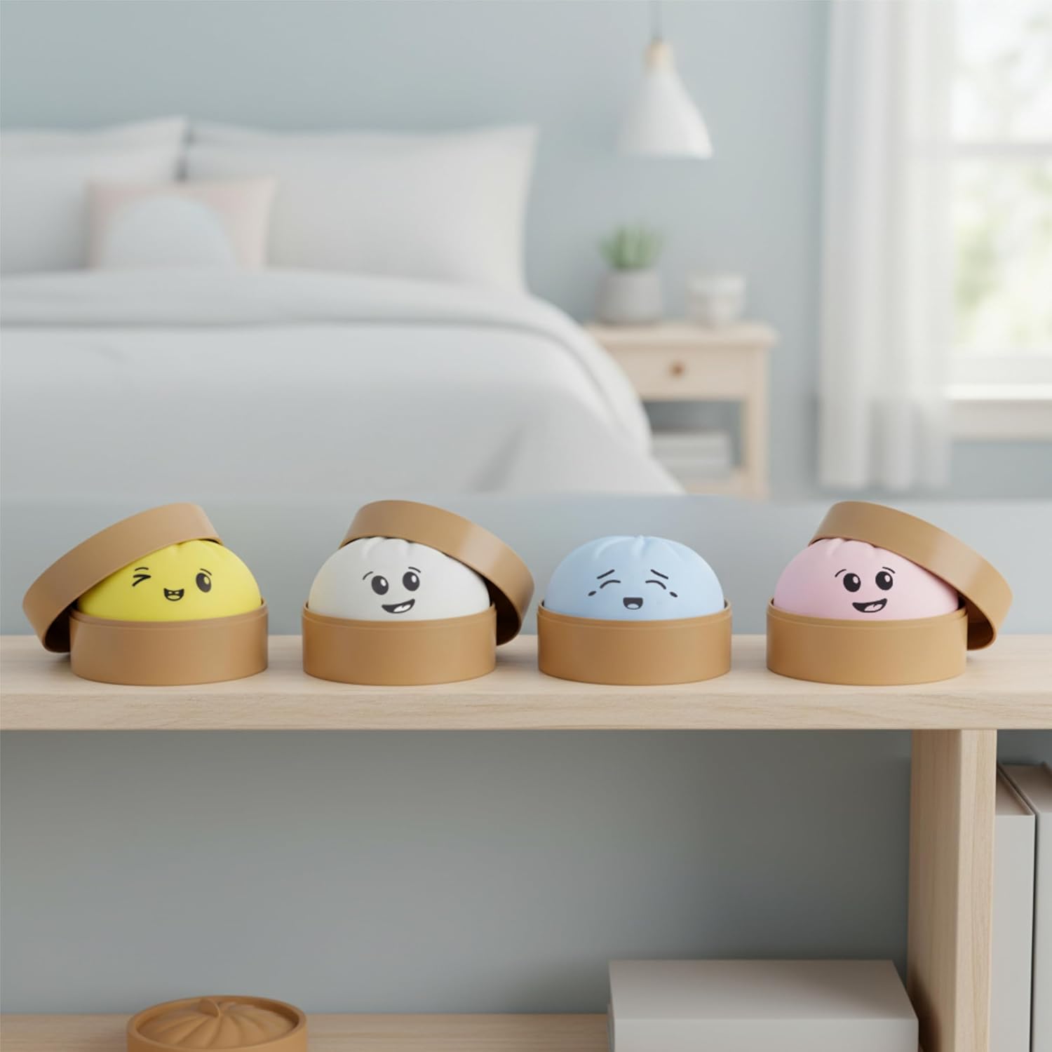 Toyland® Squishy Bao Dumpling Sensory Fidget Toy with Plastic Steamer Box - Squeeze Toys for Kids - 1 Chosen At Random - Ages 3+ — image 6