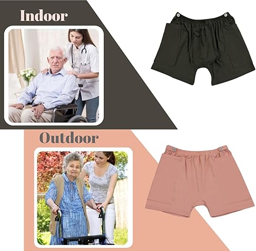 Miniatura 2 de Paquete de 2 pantalones para mujer con bolsa de orina para el cuidado de la incontinencia con bolsillos externos dobles para catéter, pantalones