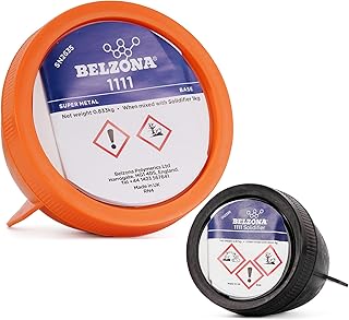 Belzona 1111 Super Metal 1kg Repair Kit, High-Strength Epoxy Composite for Filling Cracks & Holes, Engine, Pump Casing, Pipe, Tank Repair, Solvent Free, 2-Part Structural Adhesive (Base + Solidifier)