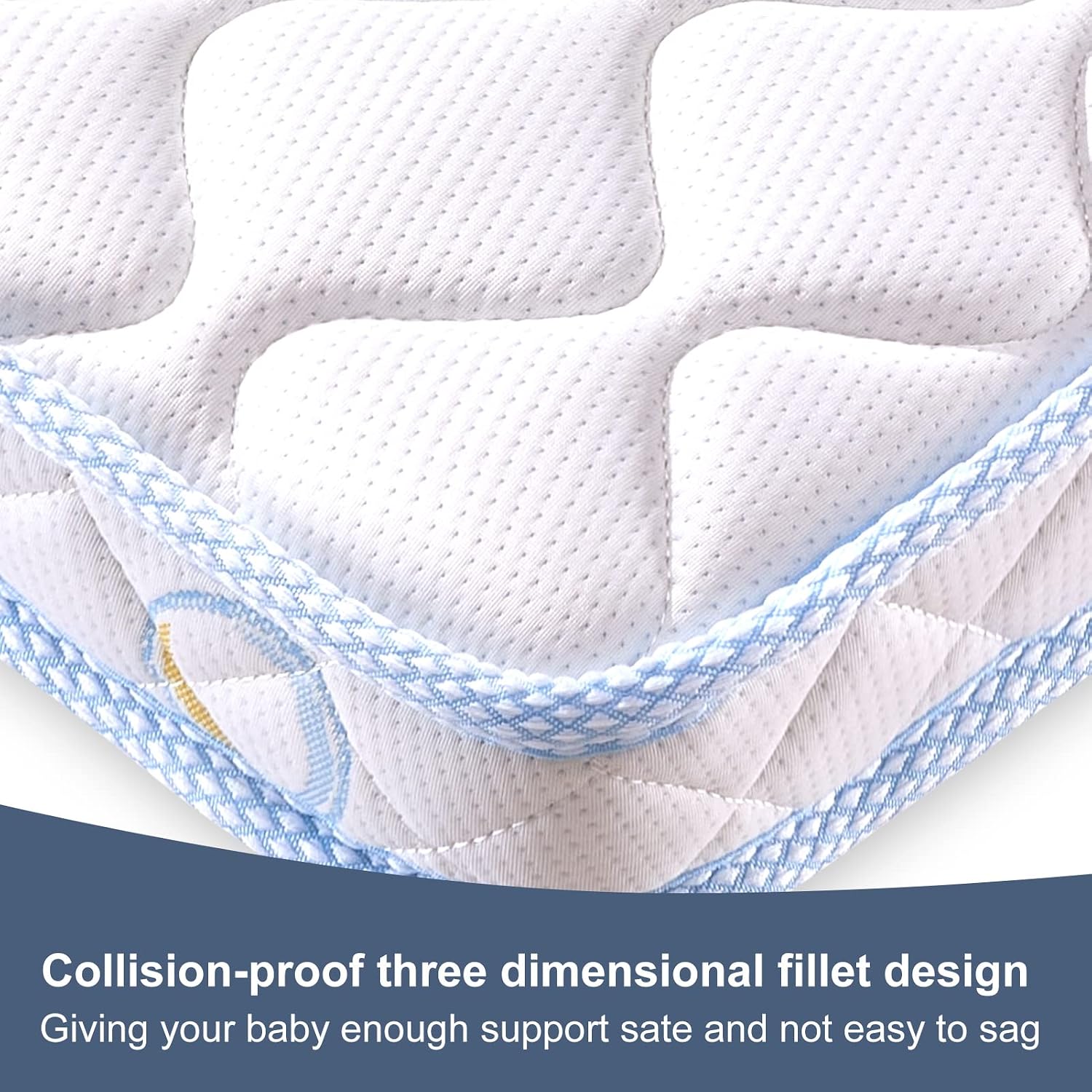 Premium Foam Foldable Pack and Play Mattress Topper - Breathable and Soft Portable Playpen Mattresses Pad， Quiet and Odorless Play Yard Mattress Pad Fits (38"x26") Pack N Play Playpens