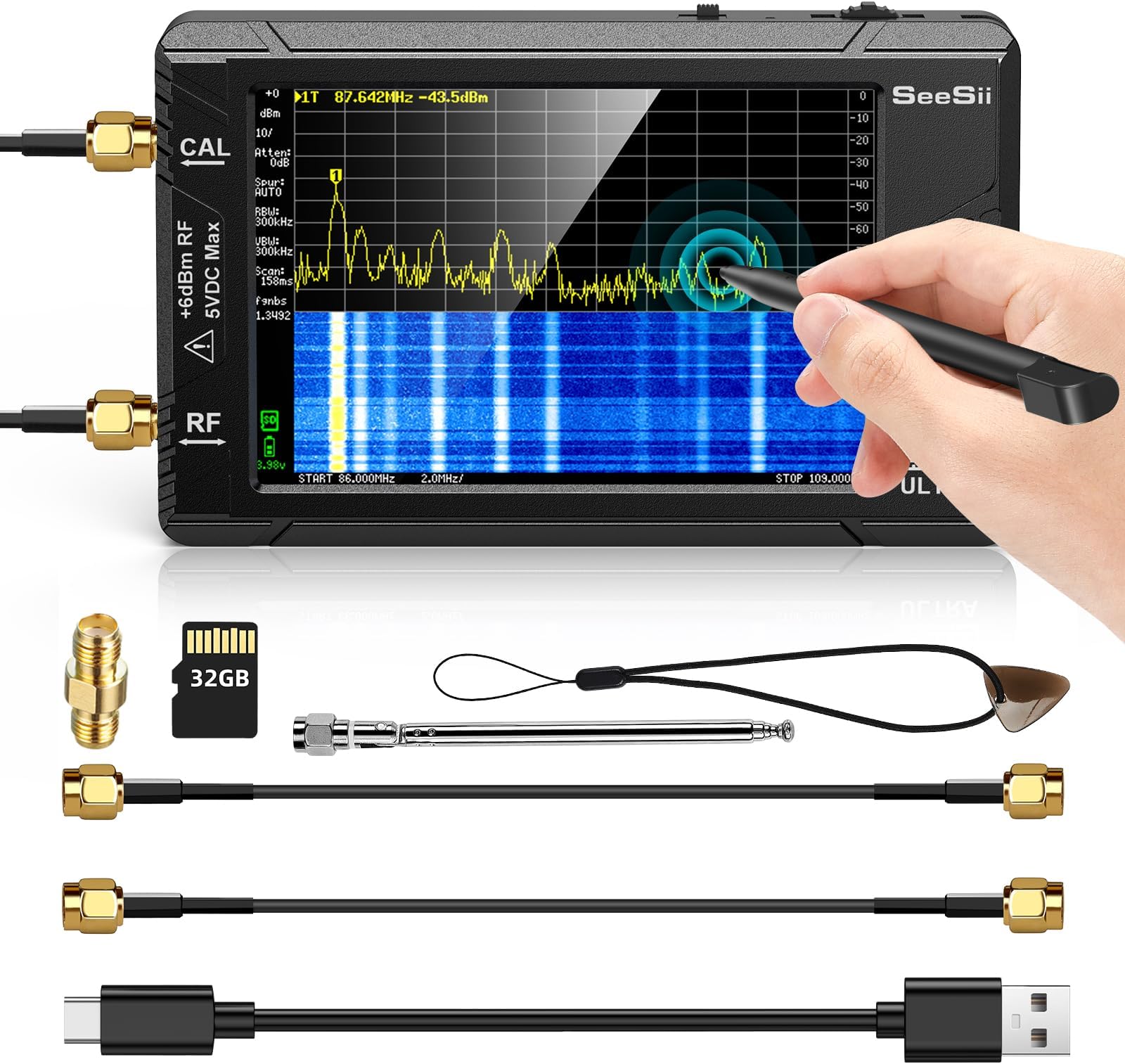 Analizzatore Di Rete Vettoriale NanoVNA-H4 Seesii | 10KHz-1.5GHz Per Antenne E Radioamatori - Foto 5
