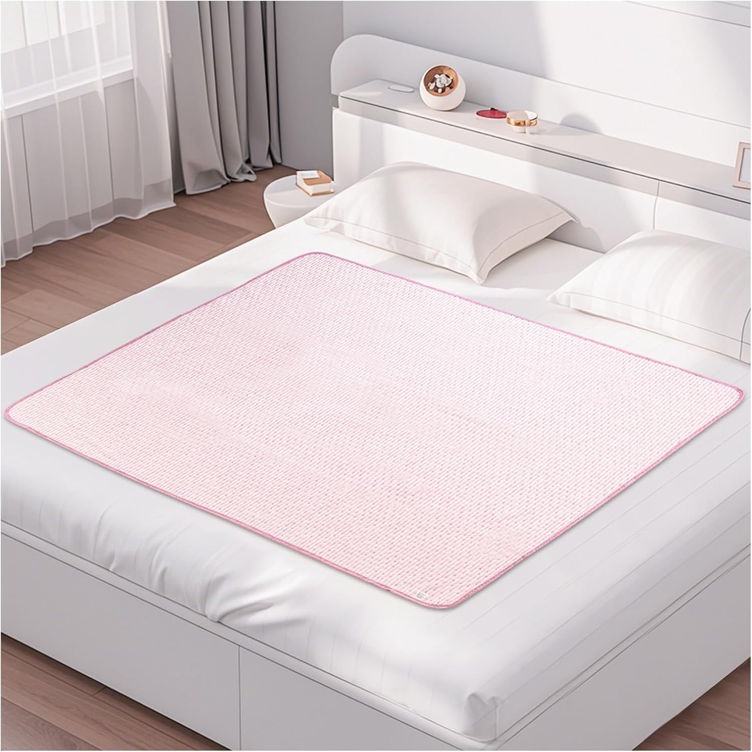 Bed Pads for Incontinence Washable, 40"x55" Large Reusable Waterproof Soft Wetting Underpad for Adults, Elderly, Seniors, Women, Kids & Pets, Machine Washable Pad for Bed, Sofa-Pink