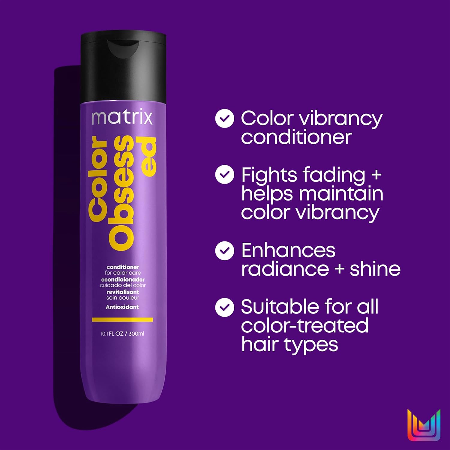Matrix Color Obsessed Antioxidant Conditioner For Color-Treated Hair - Enhances Hair Colors, Protects Vibrancy and Prevents Fading, Cruelty-Free & Vegan