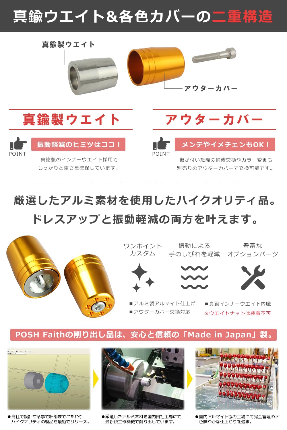 Amazon | ポッシュフェイス(POSH FAITH) バイク用品 日本製 ウルトラ