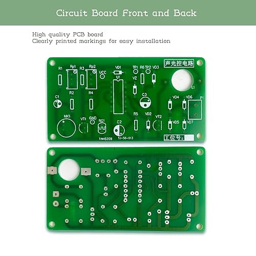 Miniatura 3 de EI Kit de luz y sonido electrónico de control de luz para edificios simula el sentido de la luz Kit de práctica de soldadura led Kit de soldadura de