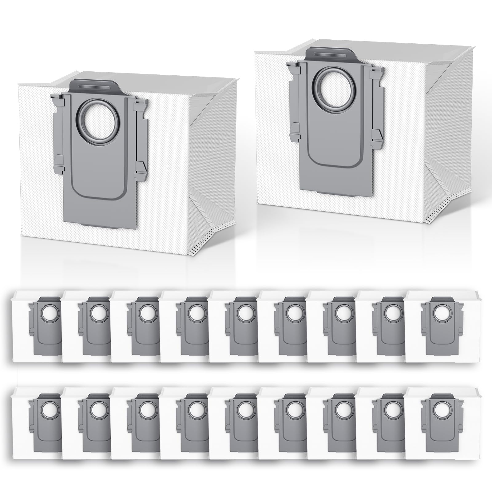 Photo 1 of 20 Packs Vacuum Bags Replacement Compatible with Roborock Q Revo Dust Bag