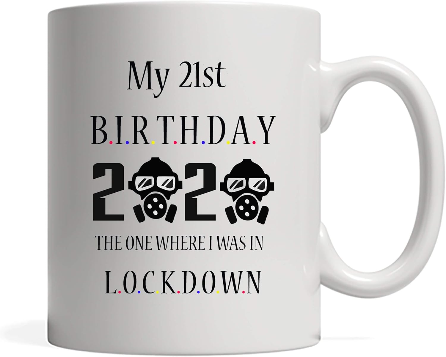 My 21st birthday lockdown Gift set OF Card AND Cup, Novelty