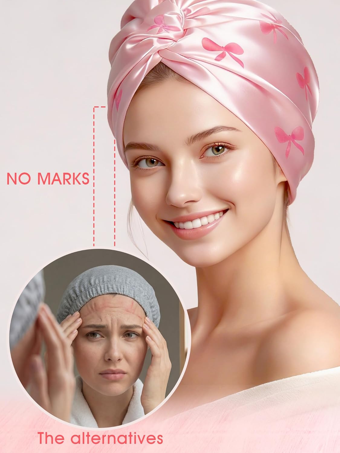 Ramede Silk Bonnet for Sleeping Women Adjustable Satin Coquette Satin Cap Double Hair Bonnet for Curly Braid Straight Hair - Image 3