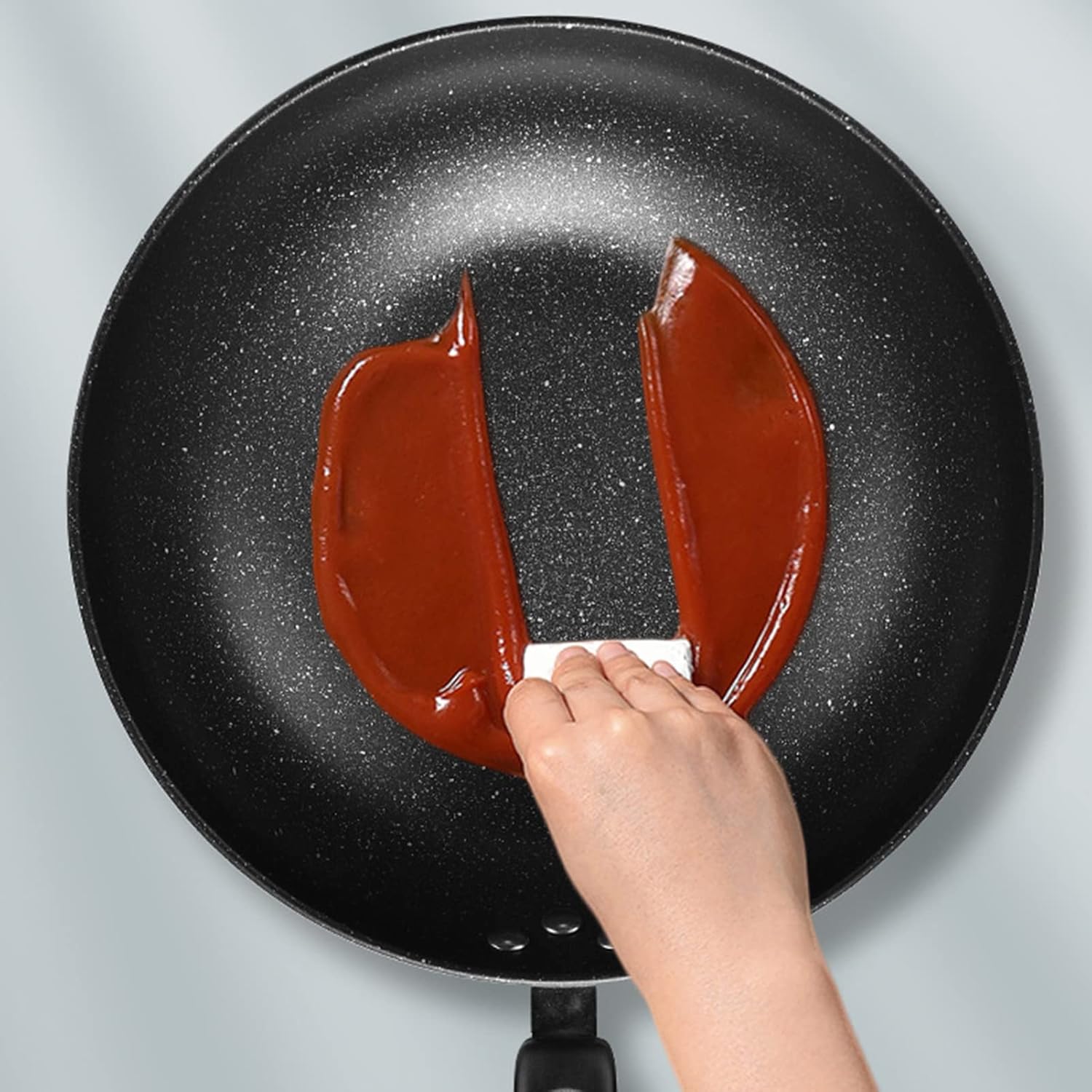 Frying Pan with Lid Skillet Nonstick, Wok Pan Nonstick, Carbon Steel Wok Pan Woks and Stir Fry Pans for Electric, Induction and Gas Stoves (with Cover 30cm)