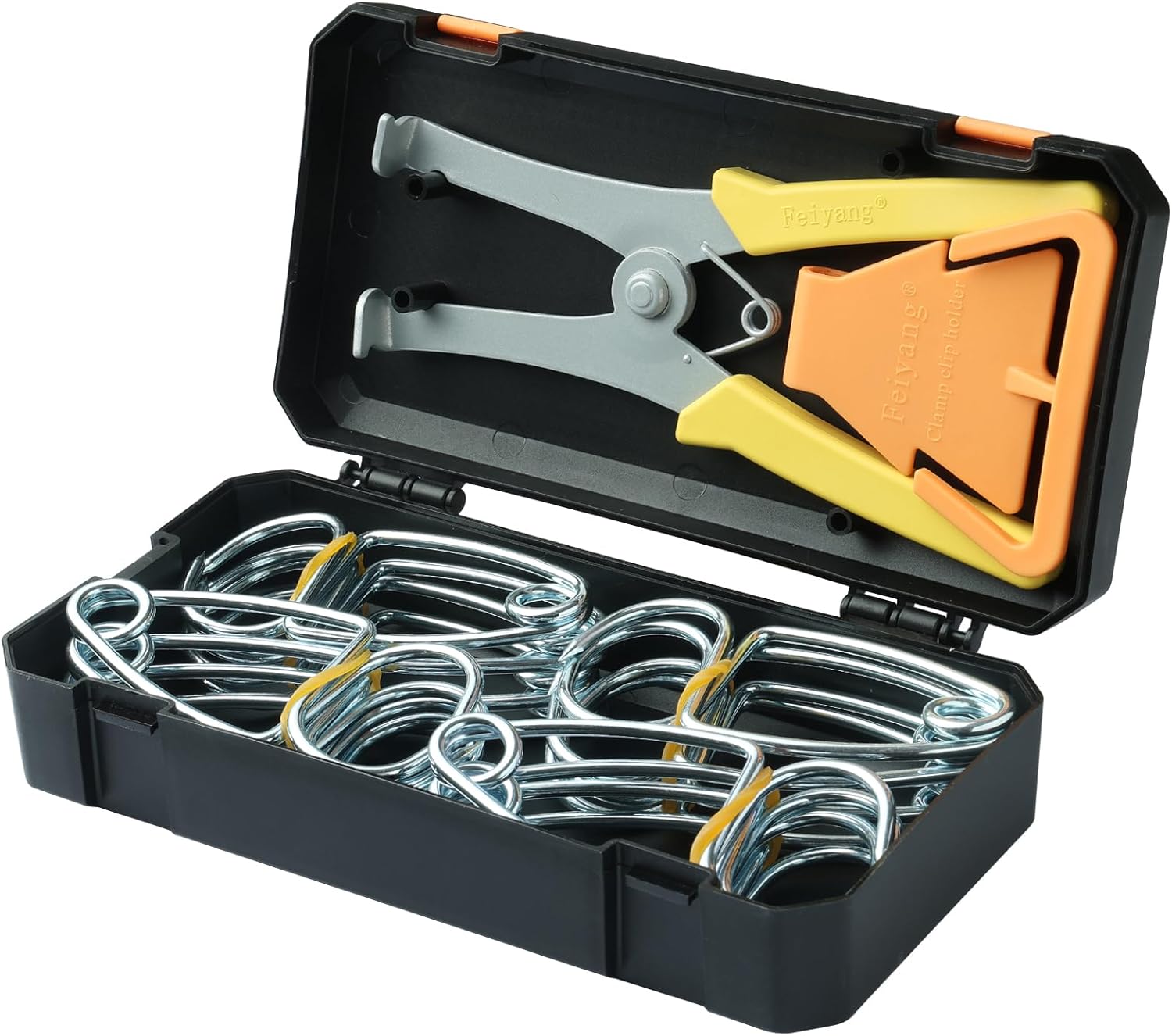 Miter Spring Pliers and 16 Miter Clamps use for Wood Trim,Moldings,Picture Frames,Woodworking