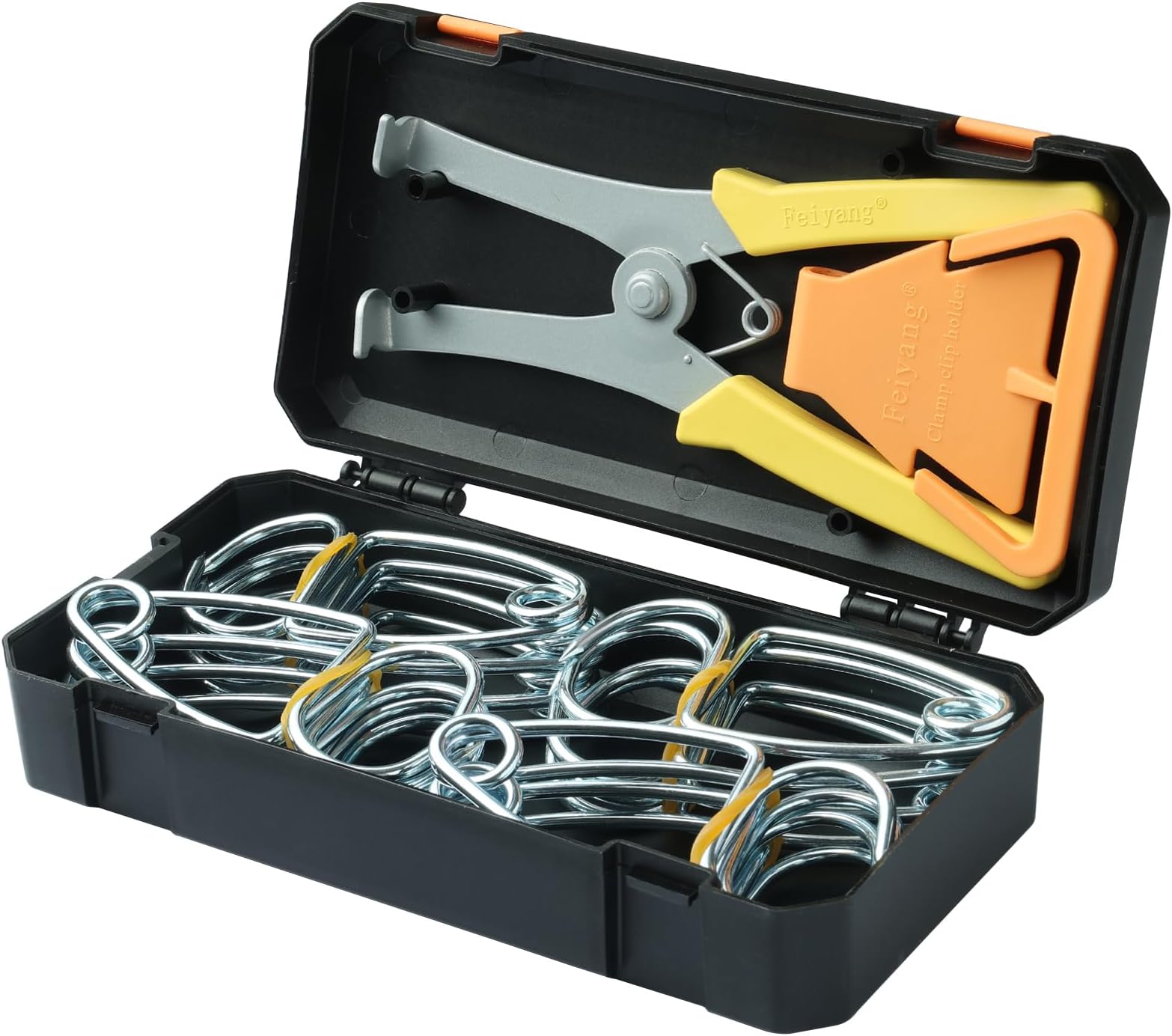 Miter Spring Pliers and 16 Miter Clamps use for Wood Trim,Moldings,Picture Frames,Woodworking