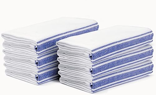 Miniatura 9 de Salt Earth Toallas de cocina de algodón, tamaño 24 x 14 pulgadas, juego de 4 toallas de cocina 100% algodón hilado en anillo, absorbente, secado