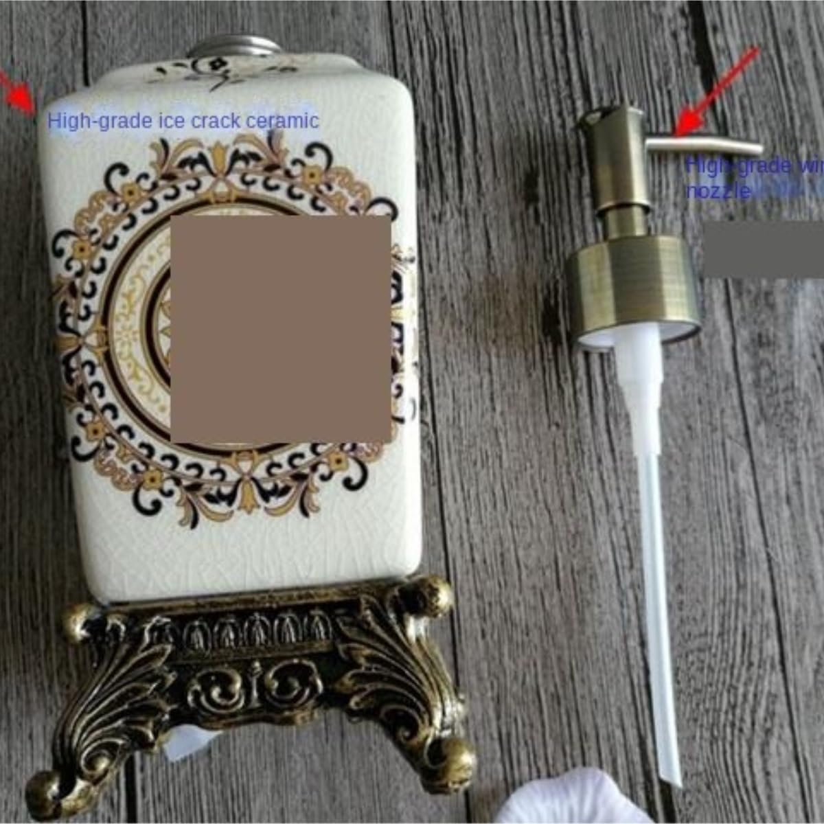 Dispensadores De Loción Jabón Dispensador De Jabón Y Loción De Cerámica con Bomba para Baño, Oficina, Botella De Líquido con Base