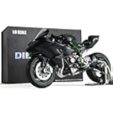 Risopen 1:9 Motorcycle Model for Kawasaki Ninja H2R Metal Die-cast Motorcycle Model No Assembly Required Mini Finished Moto Classic Collection Gift for Adult(Black)