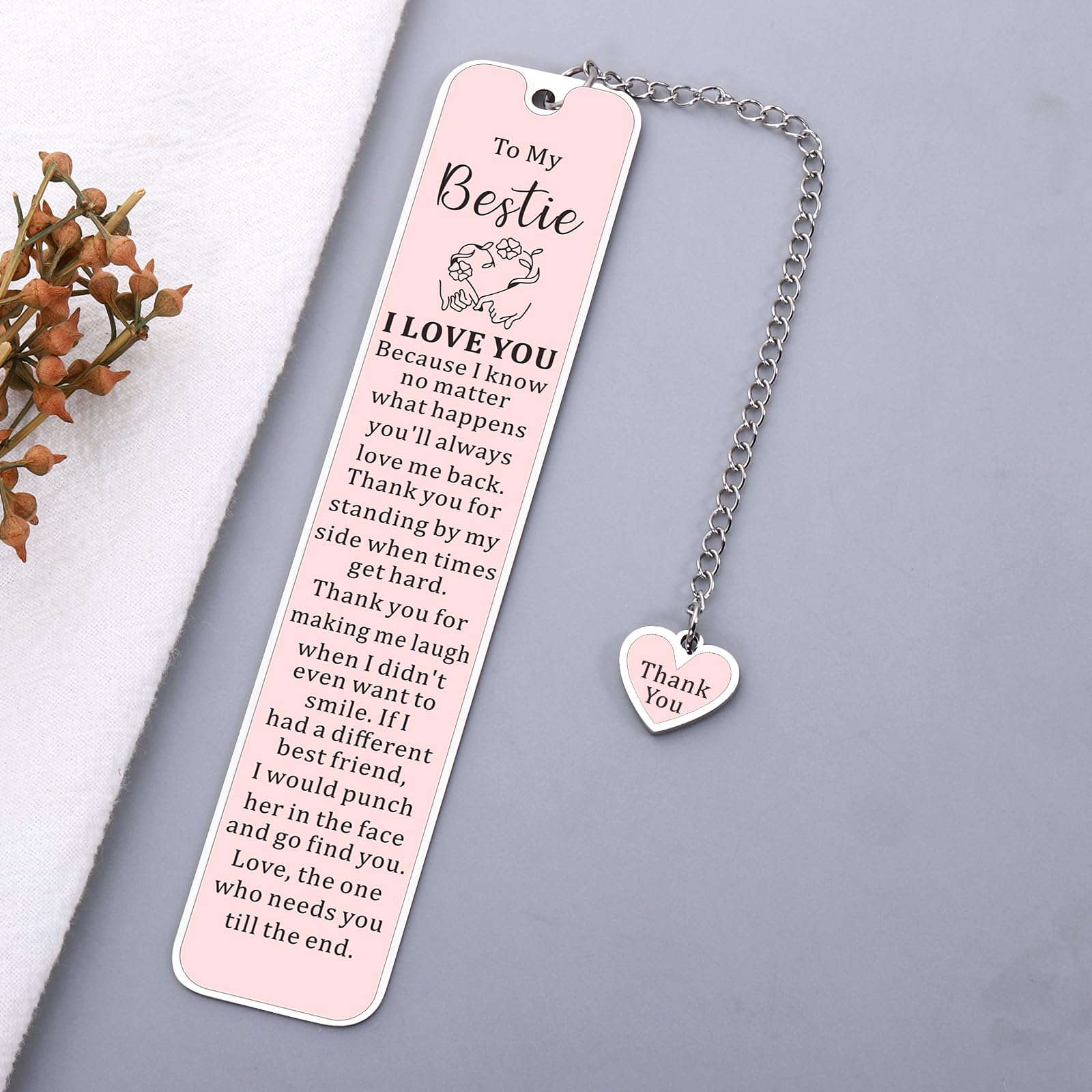 Besite Gifts for Friend Friendship Bookmarks for Book Lovers Birthday Back to School Supplies for Friend Bestie Graduation 2026 Najpopularniejszy prezent dla kobiet Prezenty świąteczne dla kobiet