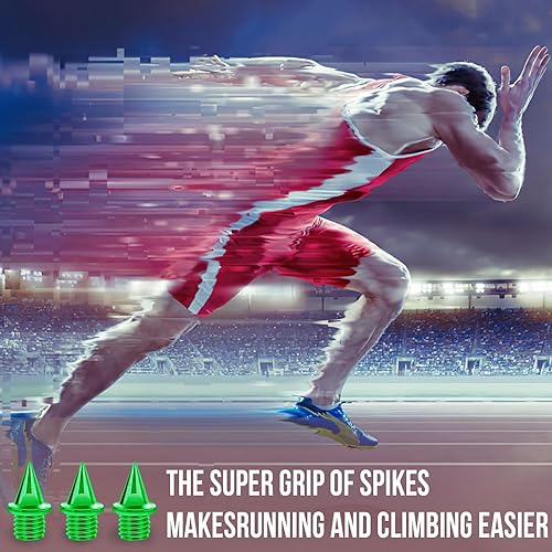 Miniatura 7 de JULMELON 120 PIEZAS Clavos de Pista y Campo Traviesa de Acero Inoxidable de 14 pulgada Clavos para Zapatos de Golf con Llave para Clavos, Clavos de