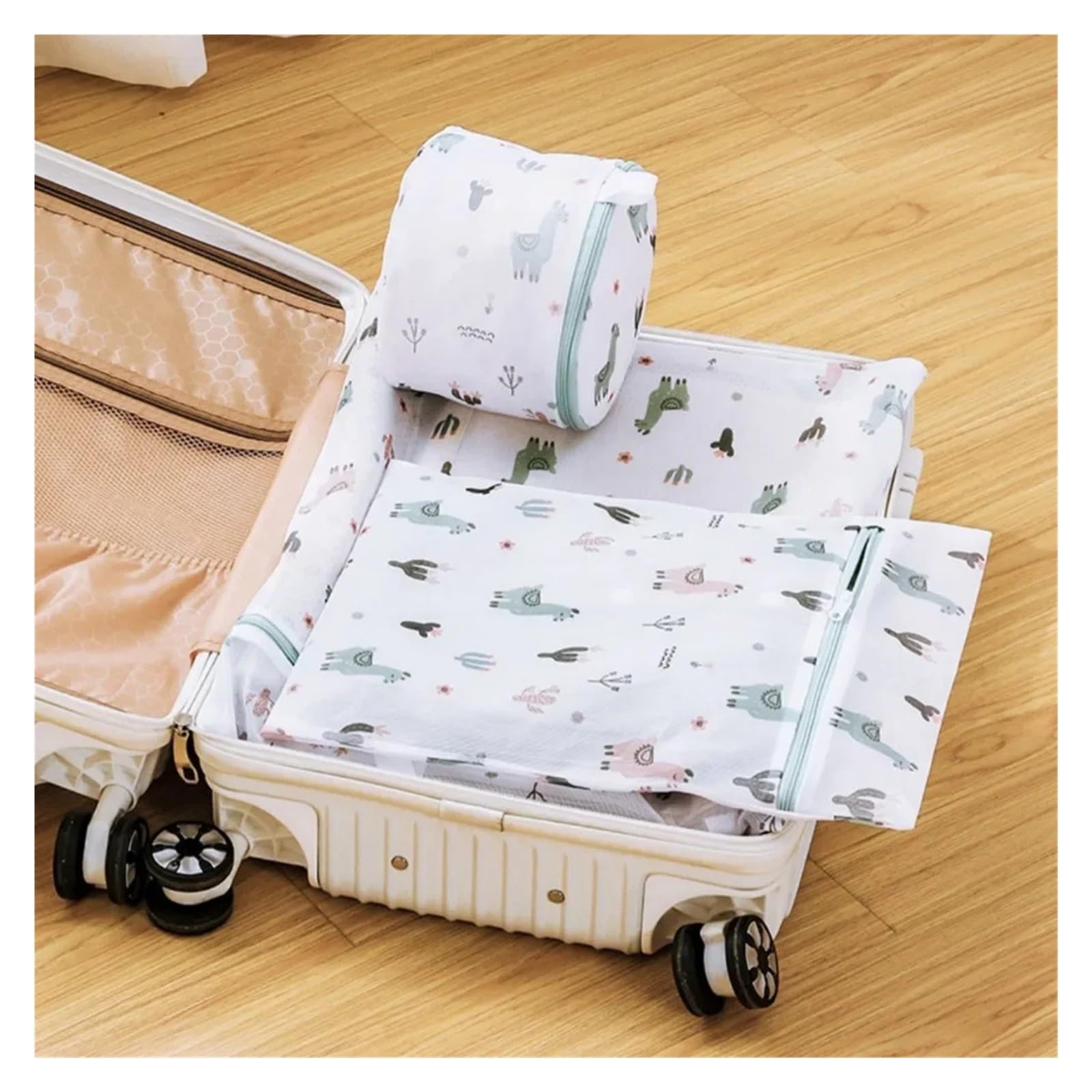 7 unids/set bolsas de lavandería malla duraderas, compatibles con prendas delicadas lavado ropa cremallera, chaquetas, vaqueros, blusas, toallas baño