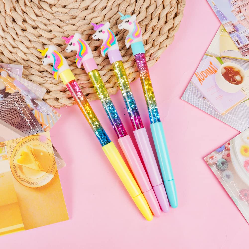 Stylos Multicolores 10 En 1 - OFFICUP - 0.5mm Rétractables Licorne/Dinosaure