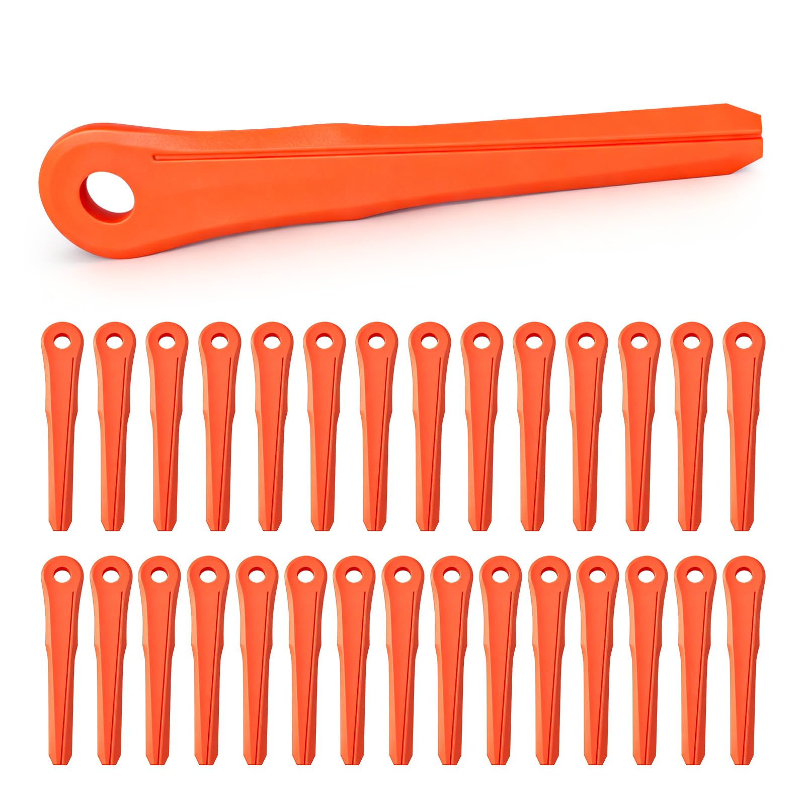 AHKWK 30Pack Plastic Blades 4002 007 1000 for Stihl Weed Eater Blade Polycut 7-3 6-2 6-3 27-3 28-2 47-3 48-2 Trimmer Heads