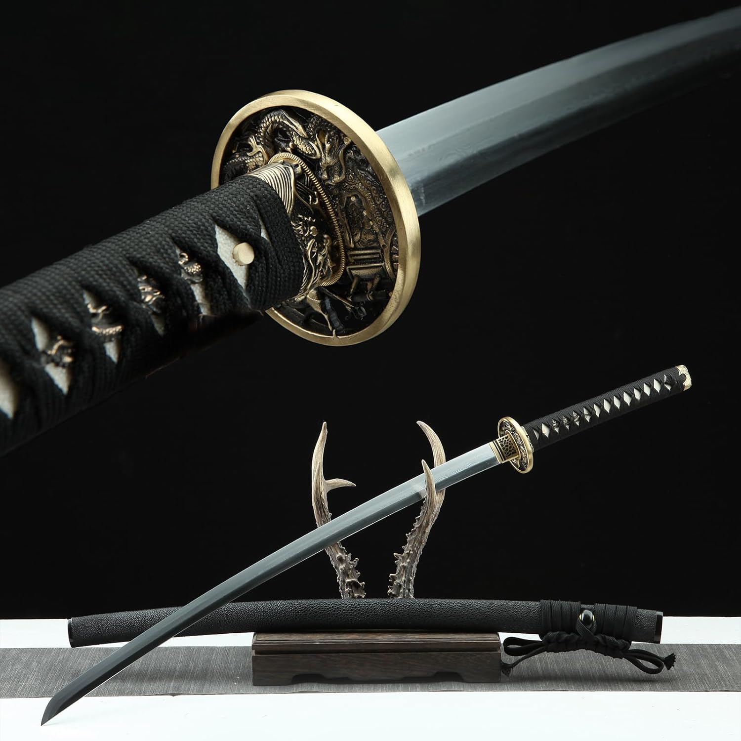 Demonic Eye Katana Sword Damascus Steel Top Handmade Japanese Samurai Sword Full Tang Real Sharp Cool Sword Ready