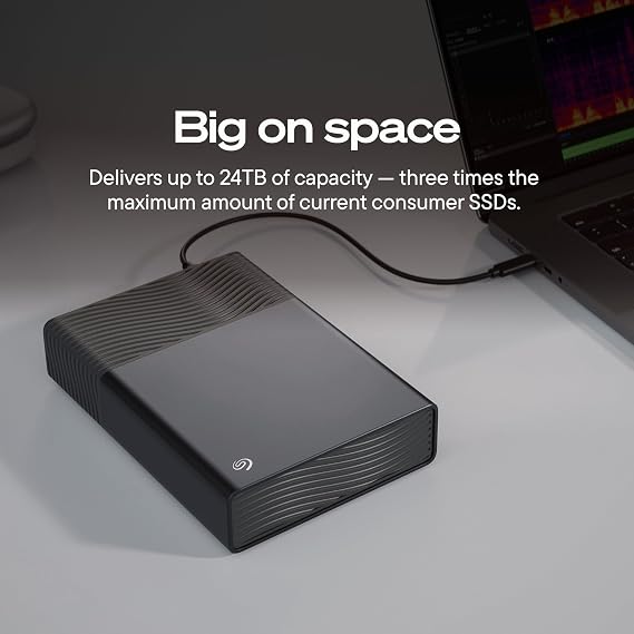Seagate One Touch 8TB External Hard Drive Desktop HDD - USB-C Compatible with Most Windows and macOS, Rescue Recovery (STNB8000400)