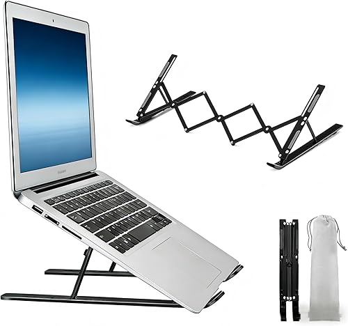 Soporte ajustable para laptop  Elevador de aluminio para laptop para escritorio  Compatible con MacBook AirPro, Dell, HP, Lenovo y todas las
