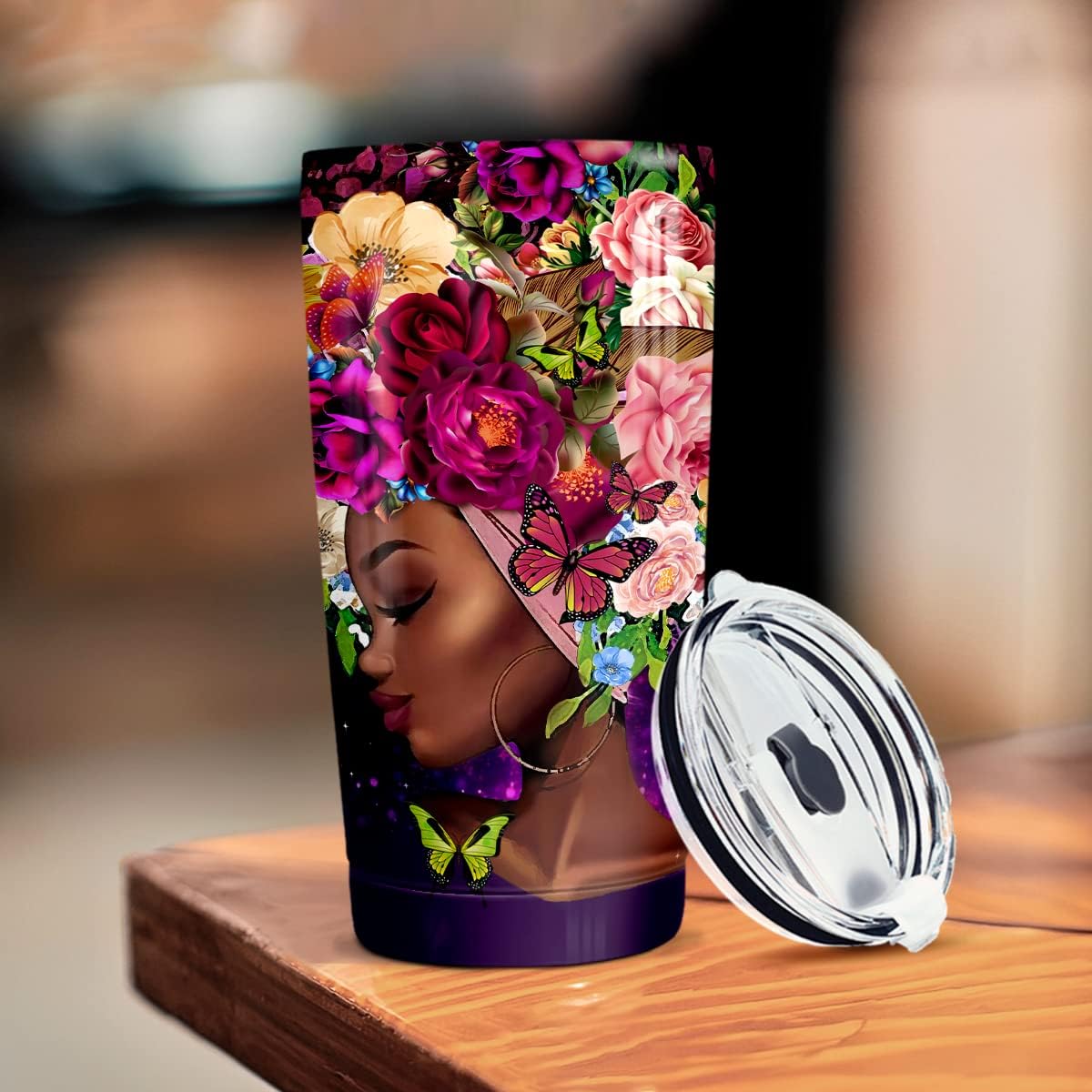 winorax Black Queen Nutrition Facts Tumbler Melanin Cup 20oz Stainless Steel Double Wall Vacuum Coffee Travel Mug With Lid African Gifts For Women Girls Friends Sister - Image 4