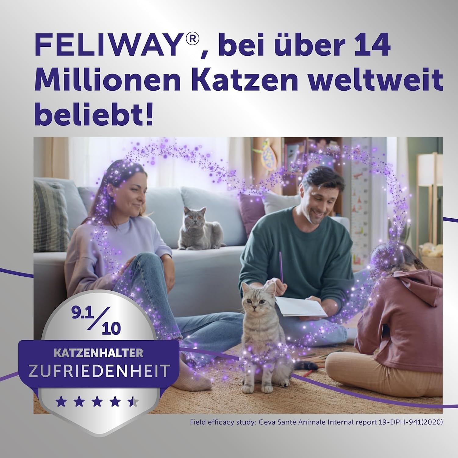 FELIWAY Optimum 3x30 Tage Vorteilspack für Pheromon Verdampfer, 3x48ml - Hilft Anzeichen von Stress bei Katzen und Kitten zu reduzieren, von Tierärzten empfohlen, klinisch getestet, für mehr Harmonie