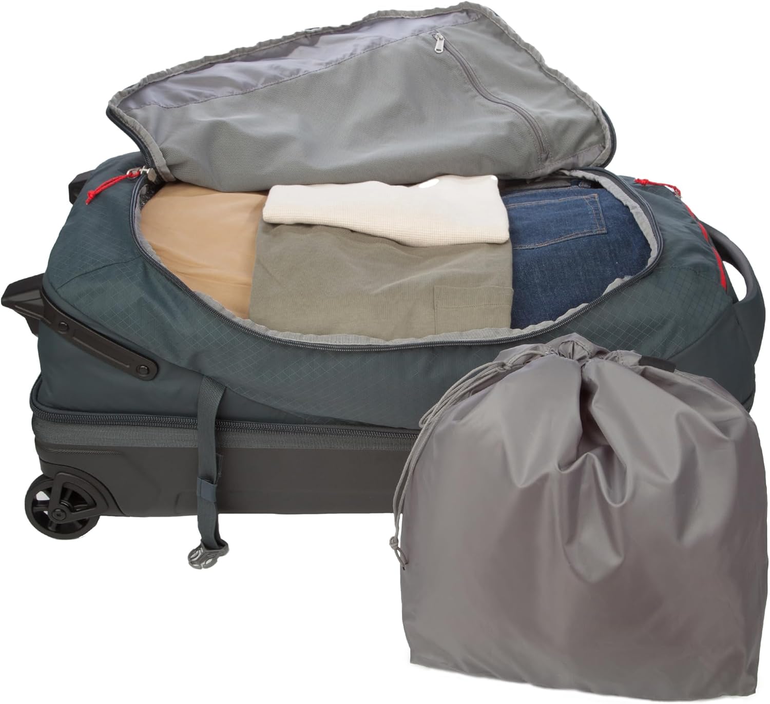 Eddie Bauer Expedition Rolling Duffel Bag with Wheels | Travel | Check-In | Luggage | Rugged | Durable - Storm, 30" - Image 8