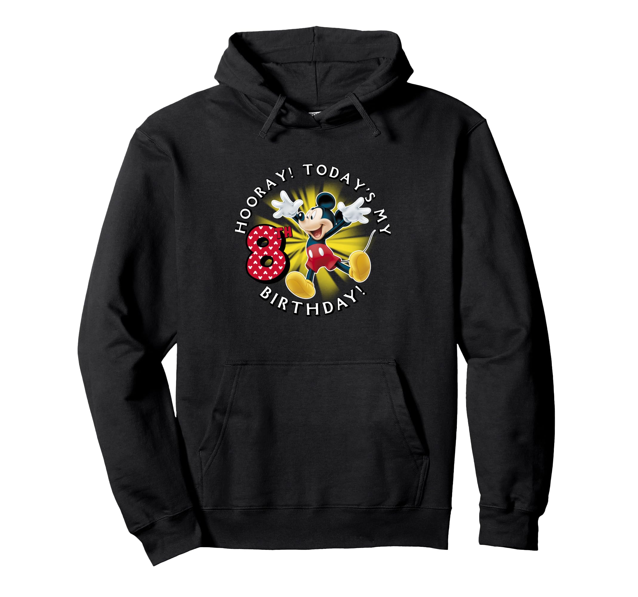 Sweat à capuche Mickey 8 ans en coton doux avec poche - 2
