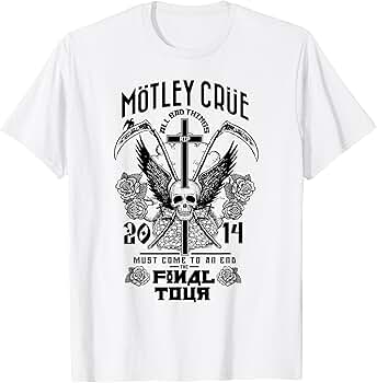 Amazon.com: Mötley Crüe – 2014 Final Tour T-Shirt : Clothing