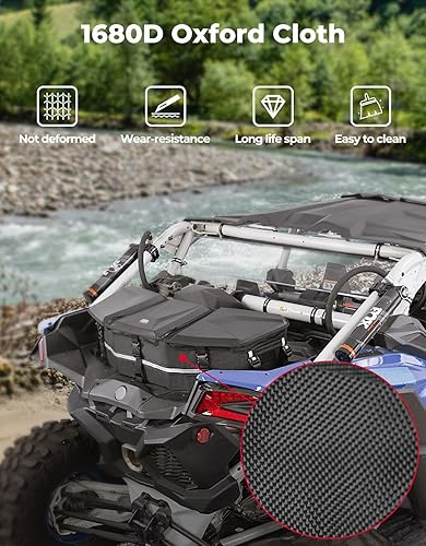 Miniatura 5 de KEMIMOTO Bolsa de almacenamiento de carga X3, caja de cama UTV ATV mejorada, caja de herramientas para maletero, bolsa enfriadora, compatible con