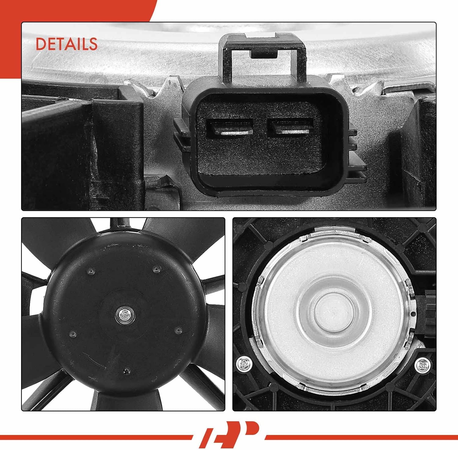 A-Premium Engine Radiator Cooling Fan Assembly Compatible with Select Cadillac Models - SRX 2009, CTS 2009-2014, STS 2009-2011 - Replace# 19351719, 25881833