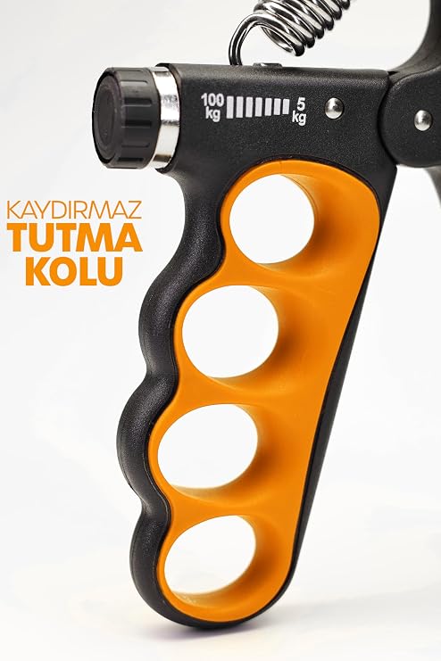 100 KG Profesyonel Sayaçlı El Yayı Kaydırmaz Kollu Bilek Ön Kol Parmak Güçlendirici Aleti 99